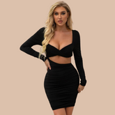 Larana-Langarmkleid mit Cut-out